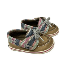 Infant Sperry Boat Shoes - Pastel Colors Striped‎ Accent - Infant Size 3M